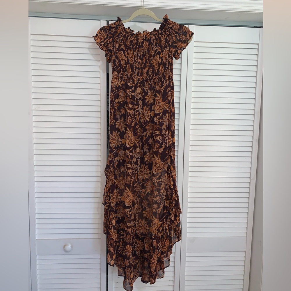 Shona Joy Angelita OFF THE SHOULDER MIDI DRESS Small - Picture 4 of 4